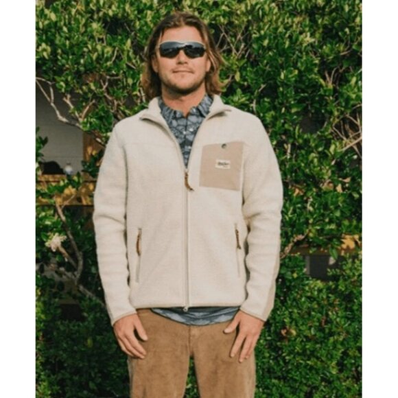 Howler Brothers Men's Chisos Talisman Fleece Jacket 1549 In Oatmeal Size XL GUC - Picture 14 of 15